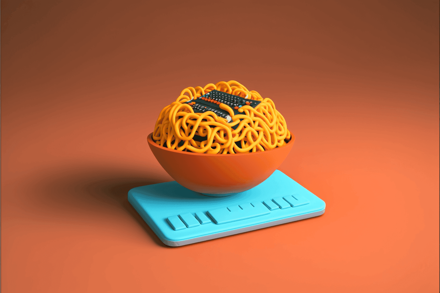 A bowl of spaghetti code